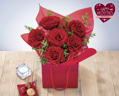 Valentine's Day Rose Gift Bag