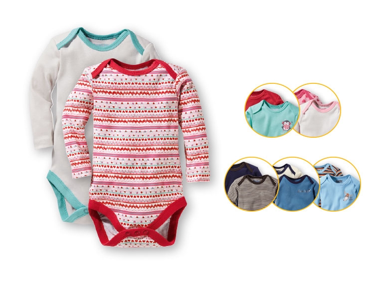 Lupilu Baby Girls' or Boys' Long-Sleeved Bodysuits