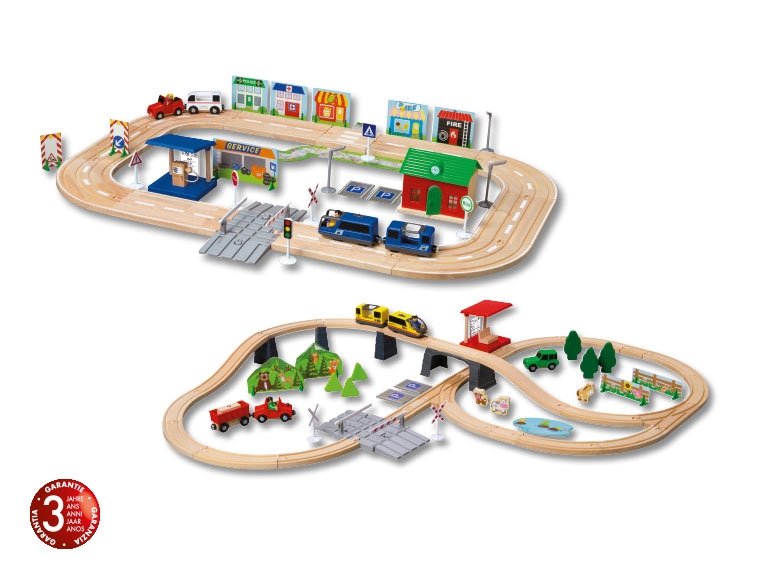 Set chemin de fer/ autoroute, 80 pièces