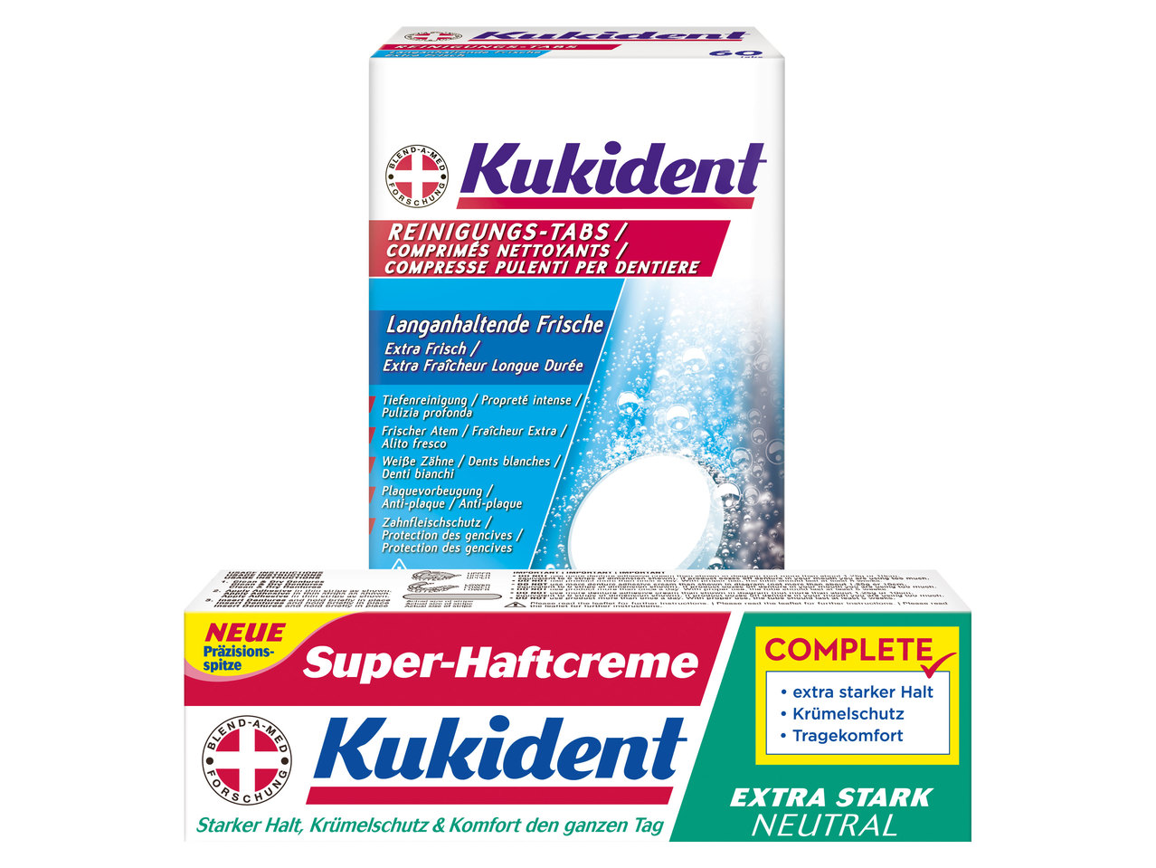 KUKIDENT Reinigungs-Tabs/Haftcreme