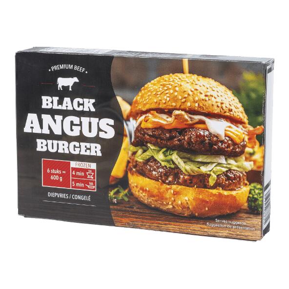 Black Angus beef burger, 6 st.