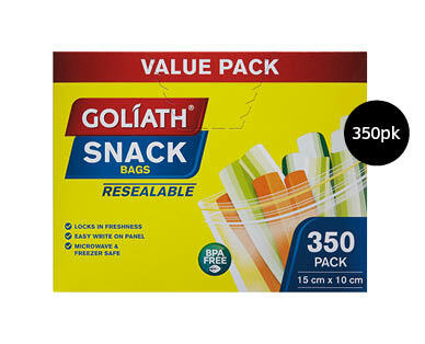 Resealable Snack Bags 350pk or Storage Bags 250pk