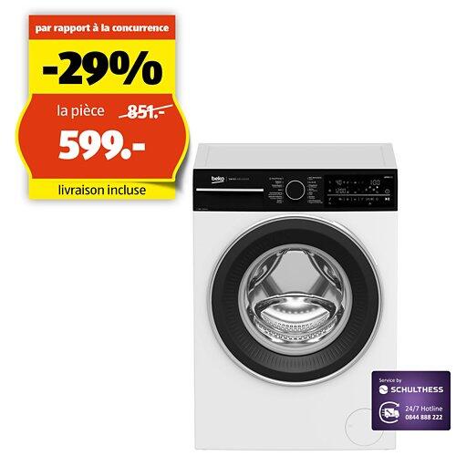 BEKO Lave-linge WM340, 9 kg, A, 7178549400, blanc