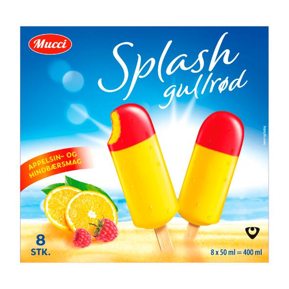 Splash gul/rød ispinde