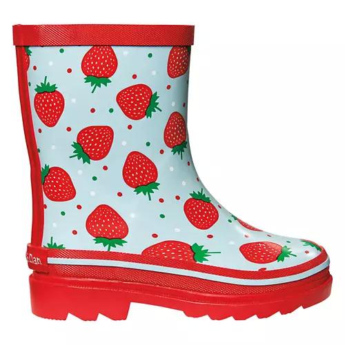Girl's Rain Boots - Strawberry, 11/12