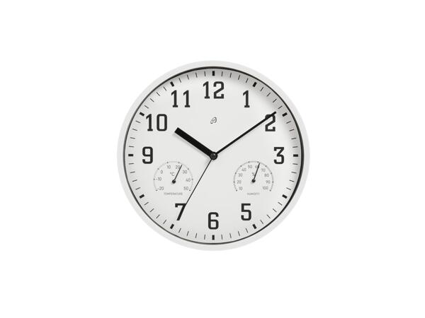 Wall clock with thermometer & hygrometer
