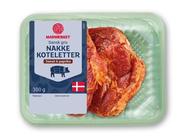 MADVÆRKET Marinerede nakkekoteletter eller koteletter
