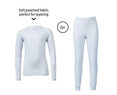 Children's Thermal Underwear 2pc - Pink, Grey or Purple