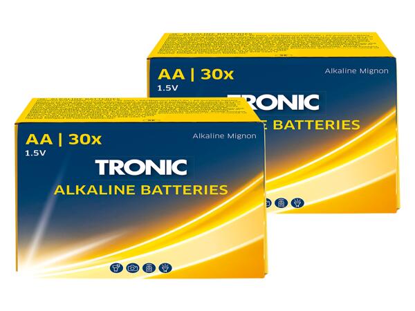 Tronic(R) alkaliska batterier, 30-pack