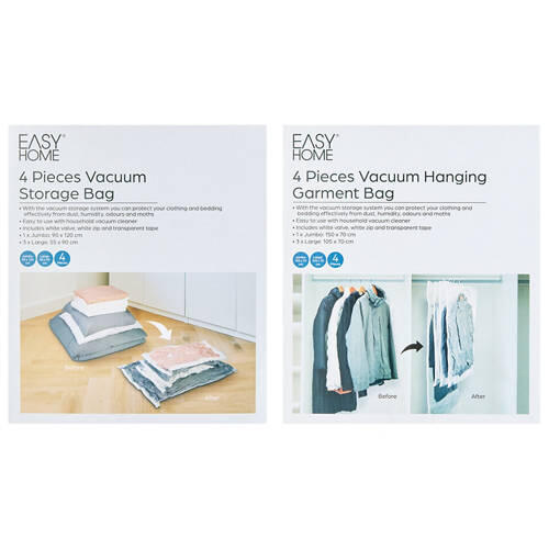 Vacuum Storage Bags or Vacuum Hanging Garment Bags