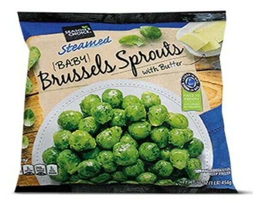 Season's Choice 
 Steamable Creamed Spinach or Brussels Sprouts with Butter