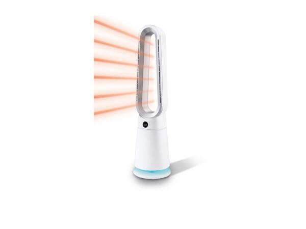 Silvercrest Bladeless Tower Fan Heater - White