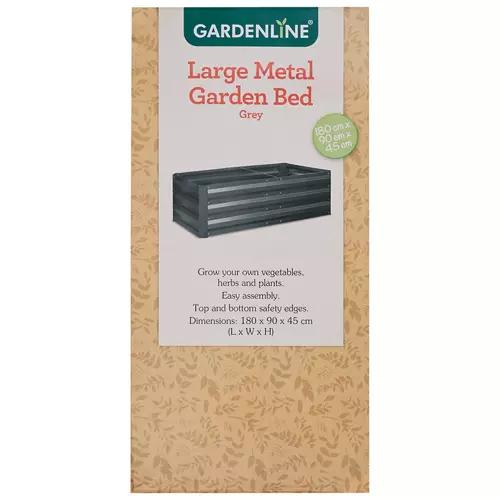 Large Metal Grey Garden Bed