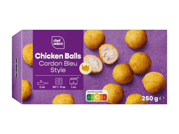 Boulettes de poulet style cordon bleu