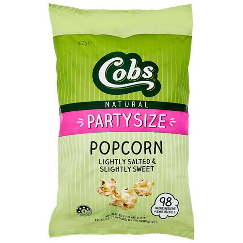 Natural Popcorn Lightly Salted Slightly Sweet 180g