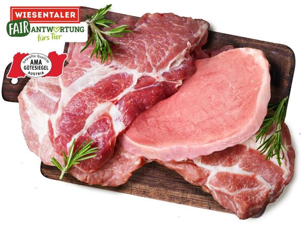 Frische Tierwohl Karree- oder Schopfsteaks