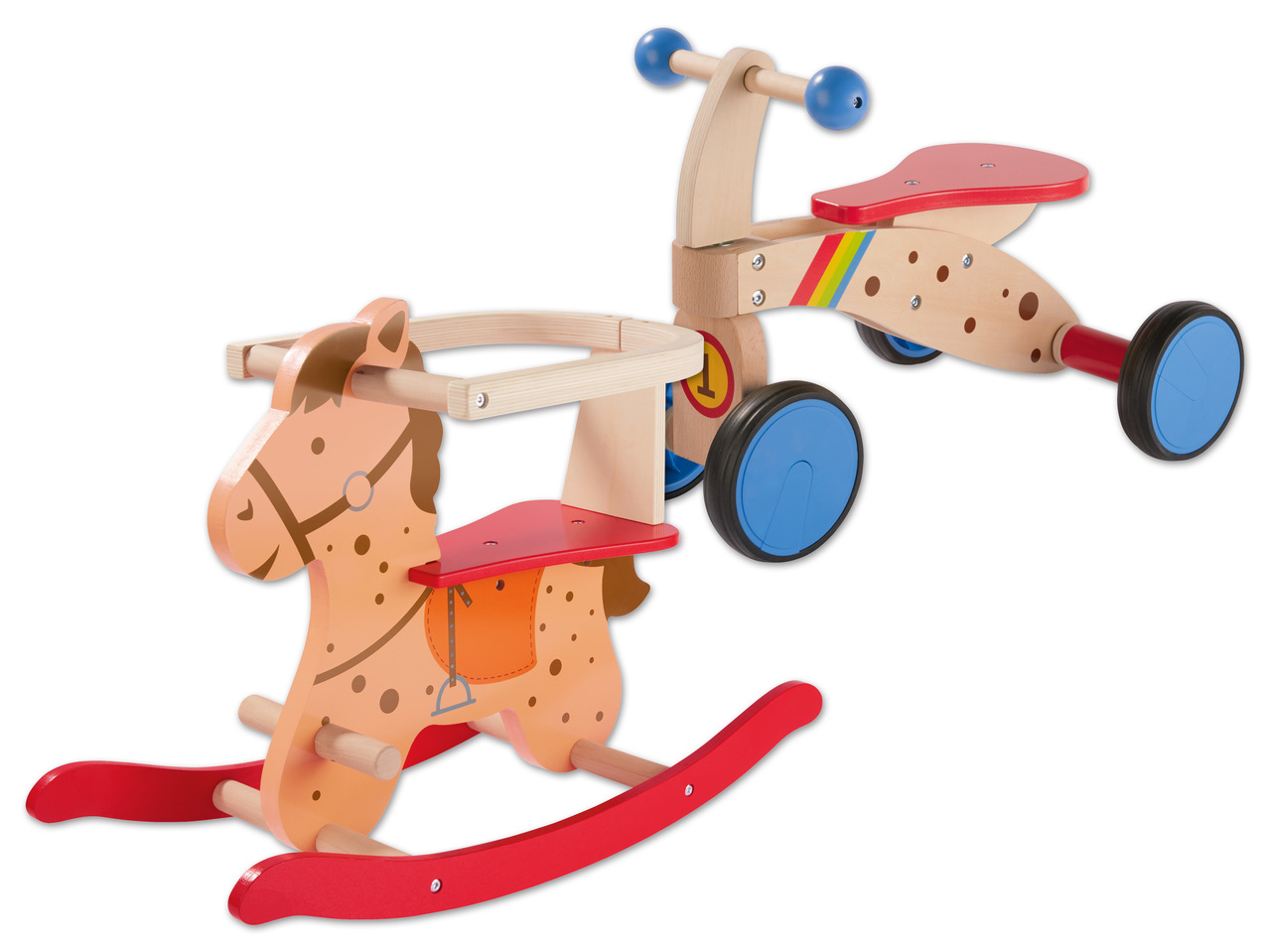 PLAYTIVE JUNIOR(R) Holz-Rutschrad oder Schaukelpferd