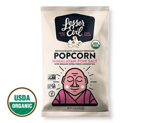 LesserEvil 
 Himalayan Pink Organic Popcorn