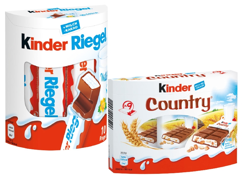 FERRERO Kinder Riegel 10er/Kinder Country 9er