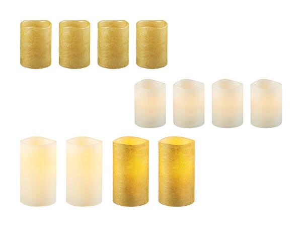 Bougies à LED en cire véritable, set de 2/​de 4