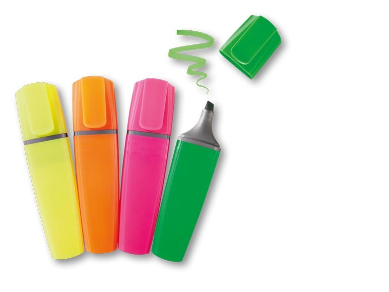 Surligneurs, lot de 4