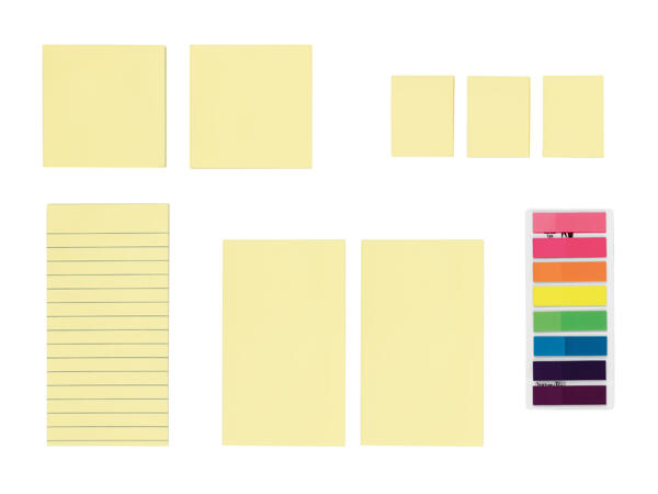 Blocs-notes adhésifs, 9 pièces