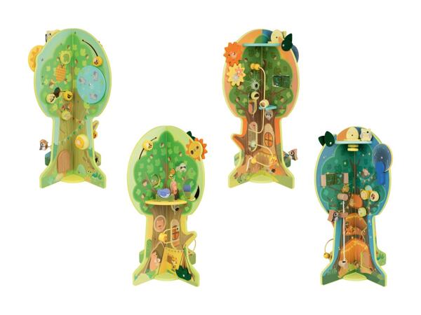 Arbre de motricité en bois, 7 pièces