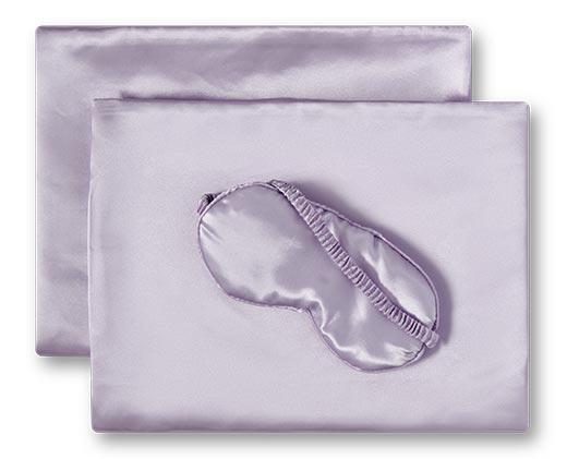 Huntington Home 2pk Satin Pillowcase and Eye Mask Set