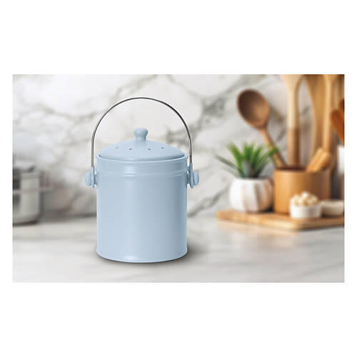 Countertop Compost Round Bin - Blue