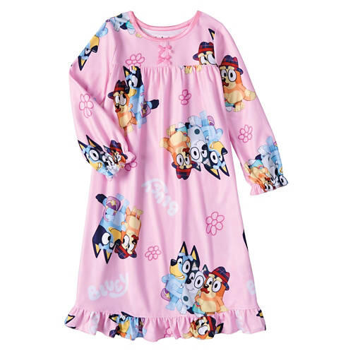 Children's Bluey Pajama Dress Set - Pink, 3T