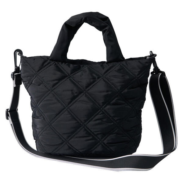 LIVE IN STYLE Black Quilted Mini Tote Crossbody