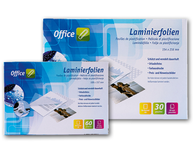Pochettes de plastification OFFICE
