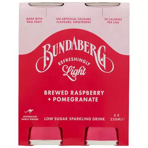 Brewed Raspberry + Pomegranate 4 Pack 250ml