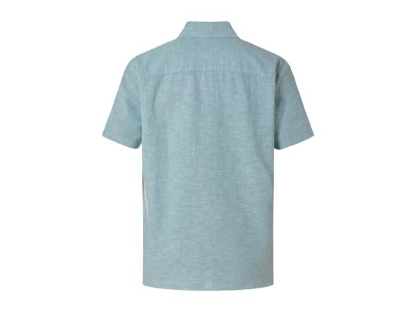 Esmara Men Men's Blue Linen Blend Shirt