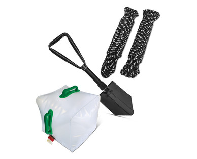Adventuridge Water Carrier, Folding Shovel or 2-Pack Reflective Rope