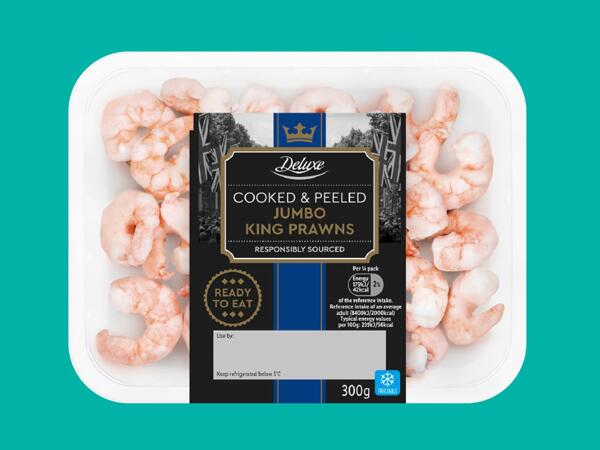 Deluxe Cooked & Peeled Jumbo King Prawns