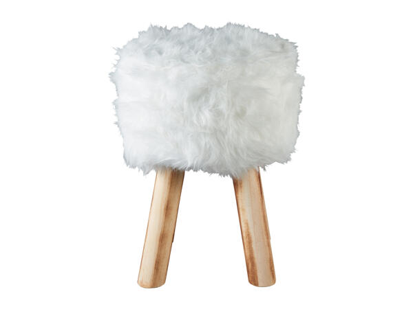 Livarno Home Faux Fur Stool