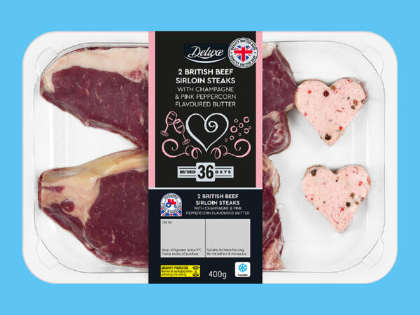 Deluxe 2 British 36-Day Matured Sirloin Steaks
