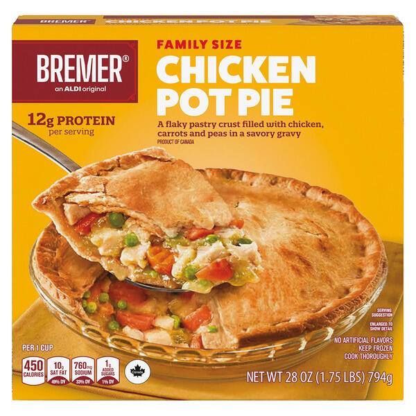 BREMER Family Size Chicken Pot Pie
