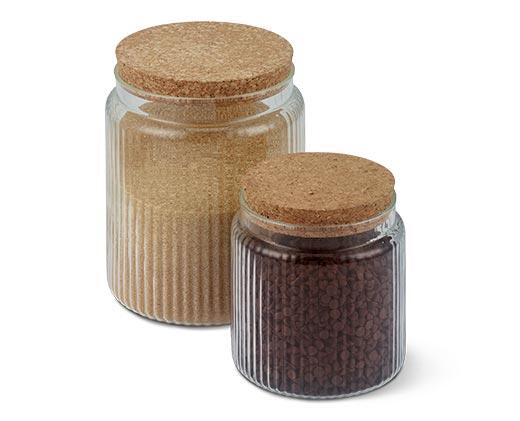 Crofton Ribbed Glass Canister Set