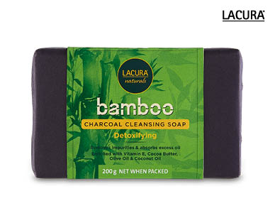 Lacura Bamboo Charcoal Cleansing Soap 200g