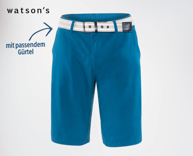 WATSON'S Herren-Bermudas mit Gürtel