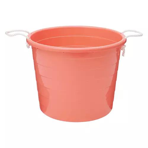 Rope Handled Tub - Coral