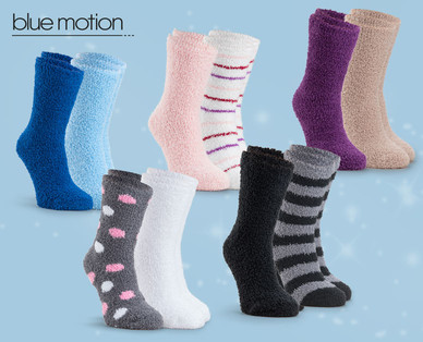 BLUE MOTION Damen-Kuschelsocken, Doppelpkg.