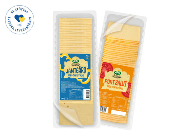 Arla Familjefavoriter ost, skivad
