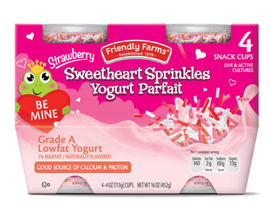 Friendly Farms Valentine's Day Sprinkles Yogurt Parfait