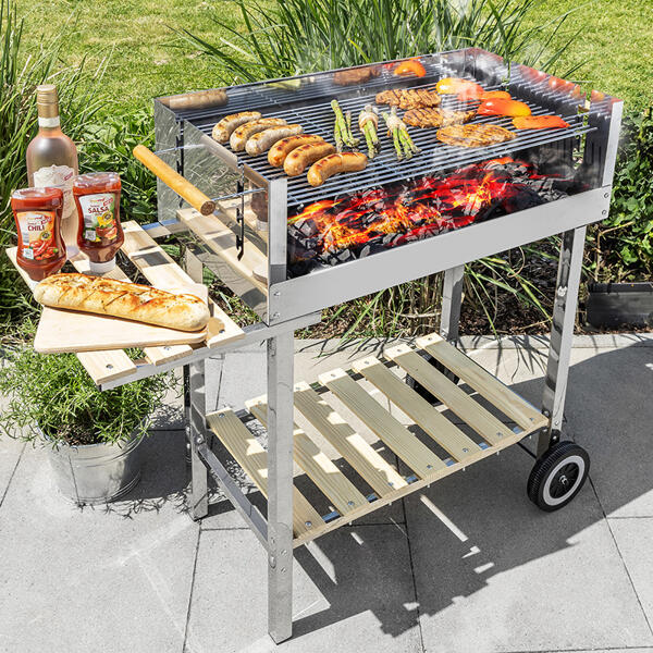 XXL-Edelstahl Holzkohlegrill