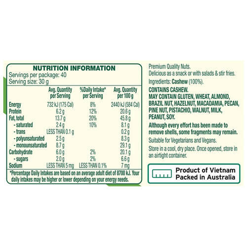 Cashews Natural 1.2kg