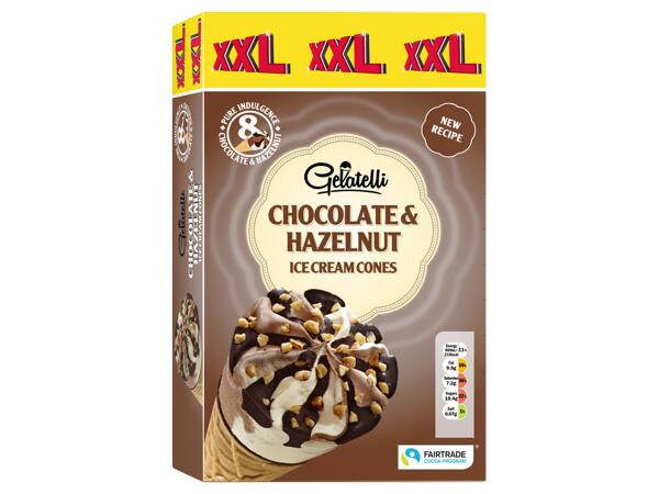 XXL Chocolate & Hazelnut Ice Cream Cones