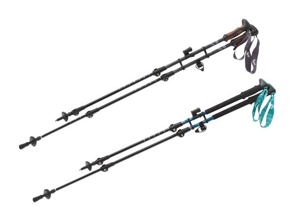 Bâtons de randonnée en aluminium, set de 2